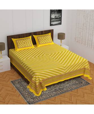 Divamee Bedsheets 100% Pure Cotton  Skin friendly fabric Bedsheet with 2 Pillow Covers 1