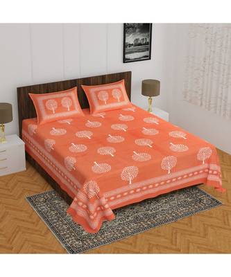 Divamee Bedsheets 100% Pure Cotton  Skin friendly fabric Bedsheet with 2 Pillow Covers 1