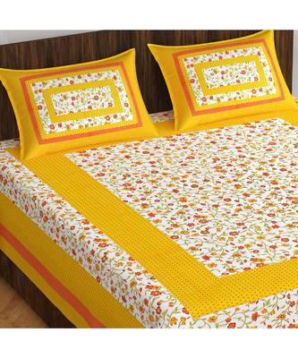 Divamee Bedsheets 100% Pure Cotton  Skin friendly fabric Bedsheet with 2 Pillow Covers 2