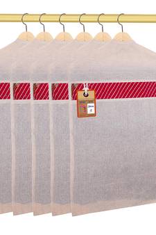 atorakushon   Hanging Saree Covers 100% Cotton Wardrobe Cloth organizer for Storage Garment Storage Bags Pack of 6