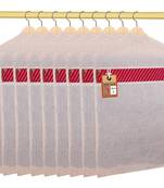 atorakushon   Hanging Saree Covers 100% Cotton Wardrobe Cloth organizer for Storage Garment Storage Bags Pack of 9