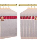 atorakushon   Hanging Saree Covers 100% Cotton Wardrobe Cloth organizer for Storage Garment Storage Bags Pack of 12
