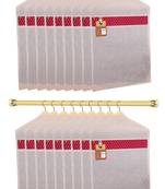 atorakushon   Hanging Saree Covers 100% Cotton Wardrobe Cloth organizer for Storage Garment Storage Bags Pack of 18