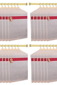 atorakushon   Hanging Saree Covers 100% Cotton Wardrobe Cloth organizer for Storage Garment Storage Bags Pack of 24