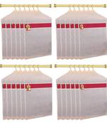 atorakushon   Hanging Saree Covers 100% Cotton Wardrobe Cloth organizer for Storage Garment Storage Bags Pack of 24