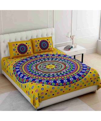 Divamee Bedsheets 100% Pure Cotton  Skin friendly fabric Bedsheet with 2 Pillow Covers 1