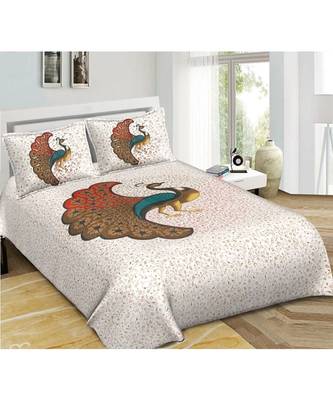 Divamee Bedsheets 100% Pure Cotton  Skin friendly fabric Bedsheet with 2 Pillow Covers 1