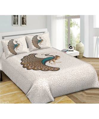 Divamee Bedsheets 100% Pure Cotton  Skin friendly fabric Bedsheet with 2 Pillow Covers 1