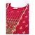 SheWill Red Foil Printed Gotta Patti A-Line Vicsose Rayon Kurta with Skirt & Dupatta