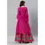 SheWill Pink Foil Printed Gotta Patti A-Line Vicsose Rayon Kurta with Skirt & Dupatta