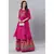 SheWill Pink Foil Printed Gotta Patti A-Line Vicsose Rayon Kurta with Skirt & Dupatta
