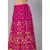 SheWill Pink Foil Printed Gotta Patti A-Line Vicsose Rayon Kurta with Skirt & Dupatta