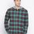 Green printed cotton mens casual shirts