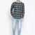 Green printed cotton mens casual shirts