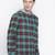 Green printed cotton mens casual shirts