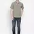 Brown printed cotton mens casual shirts