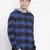 Blue printed cotton mens casual shirts