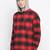 Red printed cotton mens casual shirts