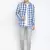Blue printed cotton mens casual shirts