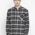 Black printed cotton mens casual shirts