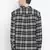 Black printed cotton mens casual shirts