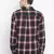 Black printed cotton mens casual shirts