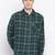 Green printed cotton mens casual shirts