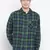 Green printed cotton mens casual shirts