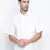 White printed cotton mens casual shirts