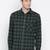 Green printed cotton mens casual shirts