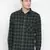 Green printed cotton mens casual shirts