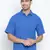 Blue printed cotton mens casual shirts