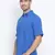 Blue printed cotton mens casual shirts