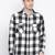 Black printed cotton mens casual shirts
