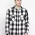 Black printed cotton mens casual shirts