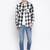Black printed cotton mens casual shirts