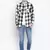Black printed cotton mens casual shirts