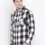 Black printed cotton mens casual shirts