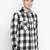 Black printed cotton mens casual shirts