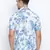 White printed cotton mens casual shirts