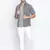 Blue printed viscose mens casual shirts