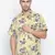 Yellow printed cotton mens casual shirts