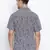 Blue printed viscose mens casual shirts