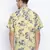 Yellow printed cotton mens casual shirts