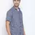 Blue printed viscose mens casual shirts
