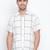 White printed viscose mens casual shirts