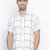 White printed viscose mens casual shirts