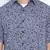 Blue printed viscose mens casual shirts
