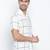 White printed viscose mens casual shirts