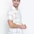 White printed viscose mens casual shirts